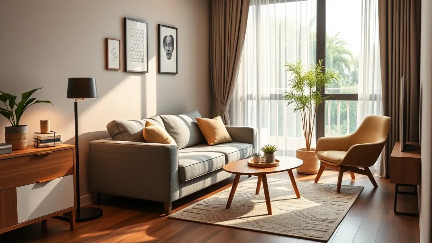 ghế băng hiện đại trong căn hộ Việt