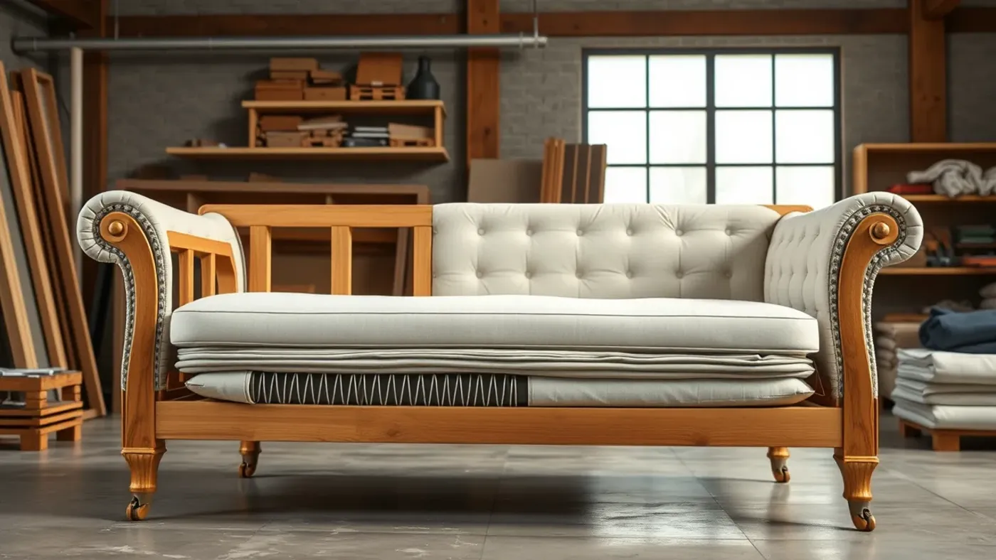 cấu tạo khung đệm và vải bọc sofa