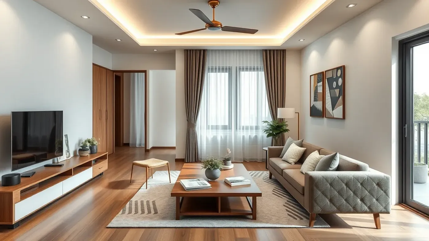 công trình nội thất căn hộ đang hoàn thiện