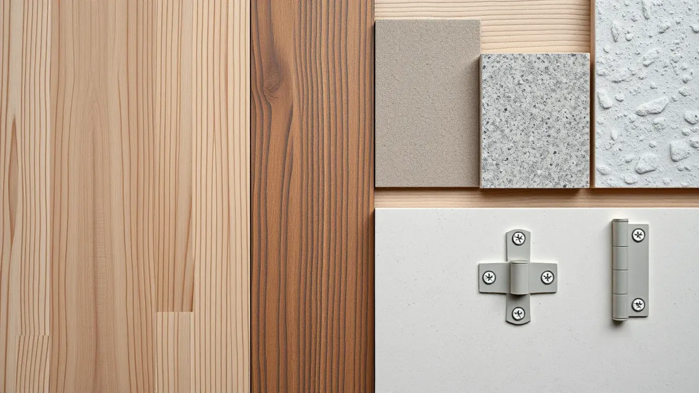 bản vẽ kỹ thuật và mẫu vật liệu nội thất