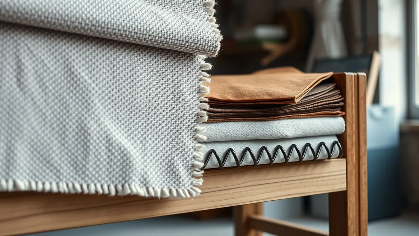 vật liệu vải da mút và khung sofa